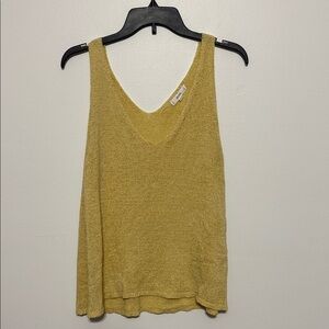 MINE brand butter Yellow Knit Women's light weight Tank Top